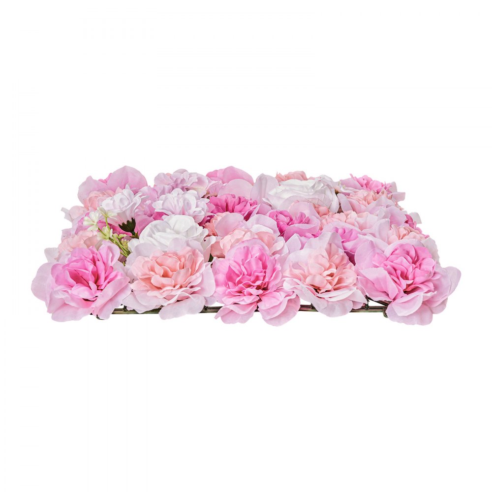 VEVOR 3D Flower Wall Panel 12 PCS 15x15 in Artificial Floral Mat for Wedding