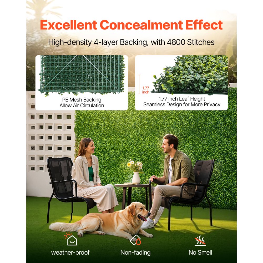 VEVOR Artificial Grass Wall Panels 40 x 120 in Milan Grass Greenery for Decor
