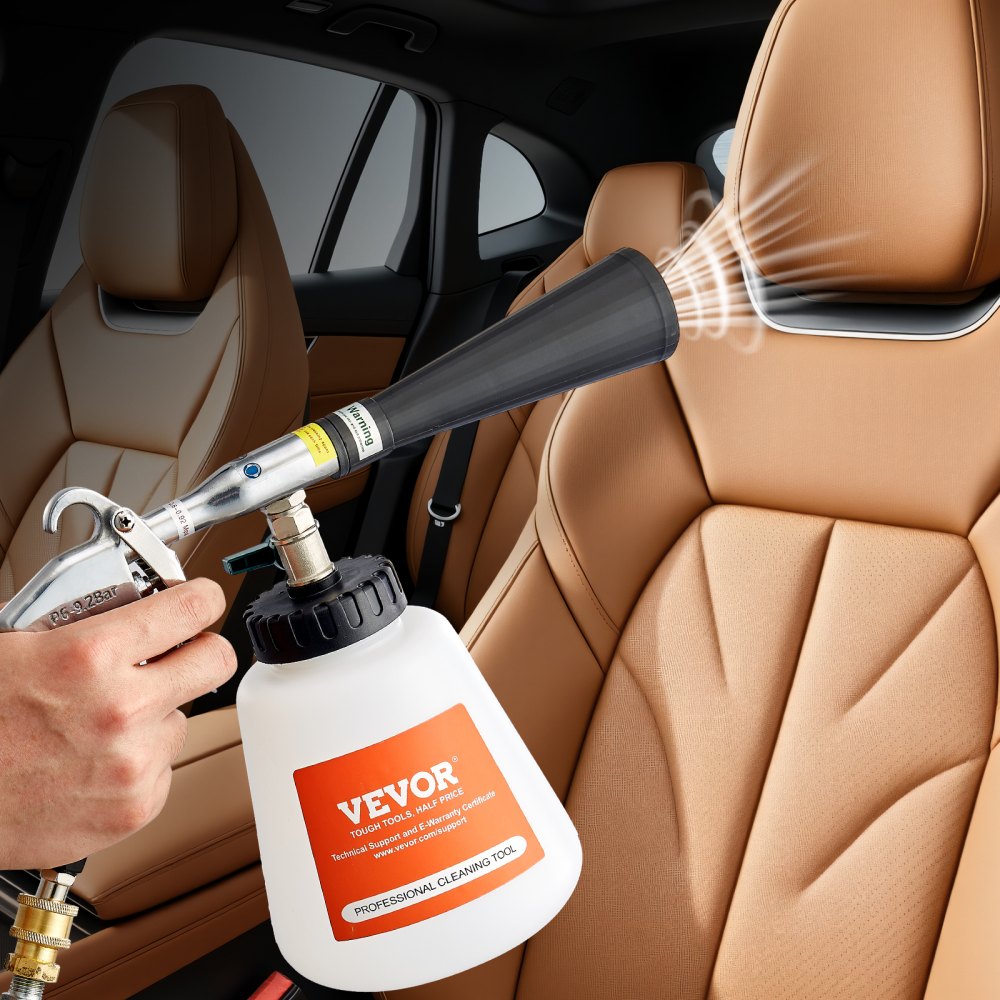Car Cleaning Gun 6-9.2Bar High-Pressure Air Blow Gun with 1L Liquid Bottle