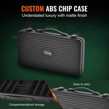 300-Piece Casino Clay Poker Set with Case, Cards & Dice for Casino Games