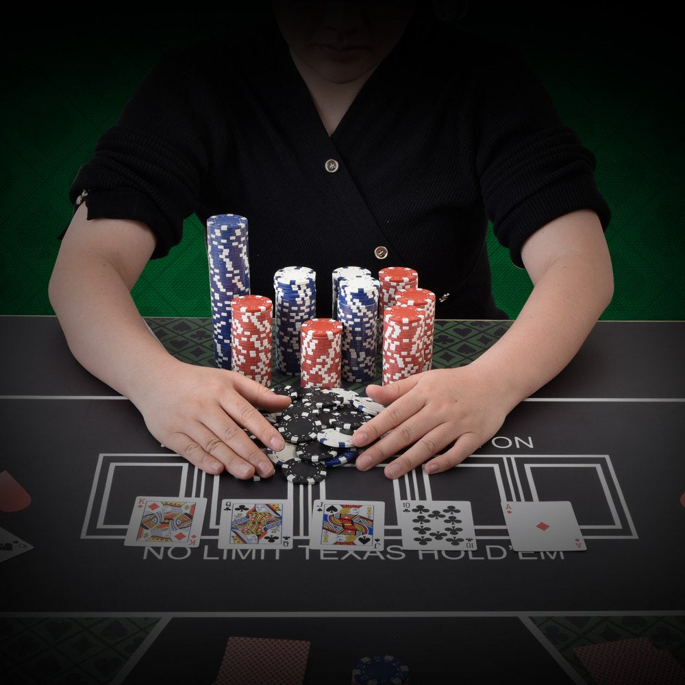Poker Chip Set, 500-Piece Poker Set, Complete Poker Playing Game Set with Aluminum Carrying Case, 11.5 Gram Casino Chips