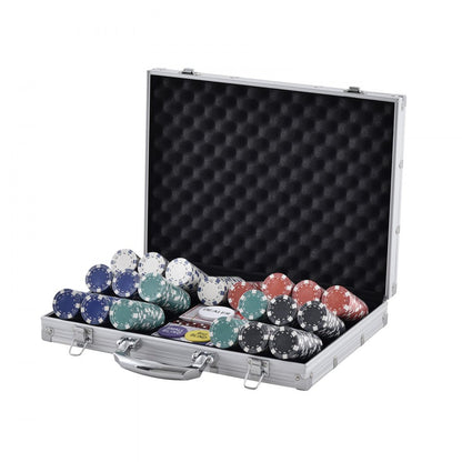 Poker Chip Set, 500-Piece Poker Set, Complete Poker Playing Game Set with Aluminum Carrying Case, 11.5 Gram Casino Chips