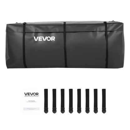 Hitch Cargo Carrier Bag, Waterproof 840D PVC, 118.5 x 51 x 50 cm (12 Cubic Feet), Heavy Duty Cargo Bag for Truck Bed Storage with Reinforced Straps, Suitable for Car SUV Vans Hitch Basket