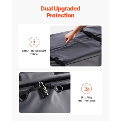 VEVOR Hitch Cargo Carrier Bag 146 x 49.5 x 60.5 cm (16 Cubic Feet) Waterproof