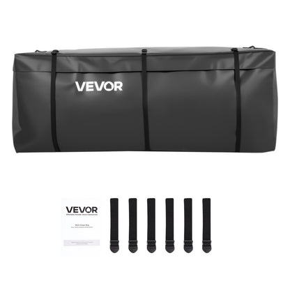 Hitch Cargo Carrier Bag, Waterproof 840D PVC, 152 x 61 x 62 cm (20 Cubic Feet), Heavy Duty Cargo Bag for Truck Bed Storage with 6 Reinforced Straps, Suitable for Car SUV Vans Hitch Basket