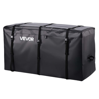 Hitch Cargo Carrier Bag, Waterproof 840D PVC, 152 x 61 x 77.8 cm (25 Cubic Feet), Heavy Duty Cargo Bag for Truck Bed Storage with Reinforced Straps, Suitable for Car SUV Vans Hitch Basket