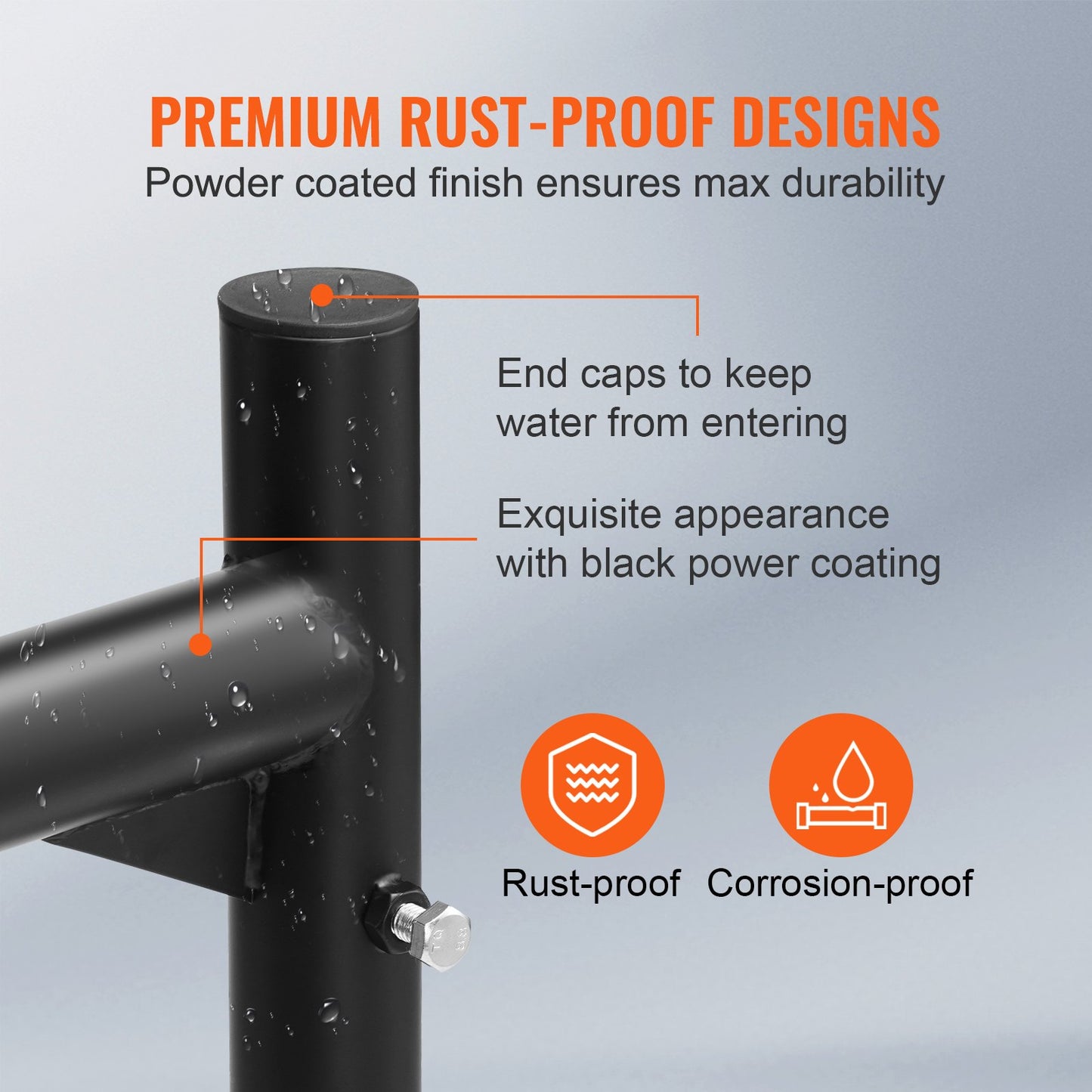 VEVOR Truck Rack, 46-71inch Extendable Truck Ladder Rack, 363lbs Capacity Steel