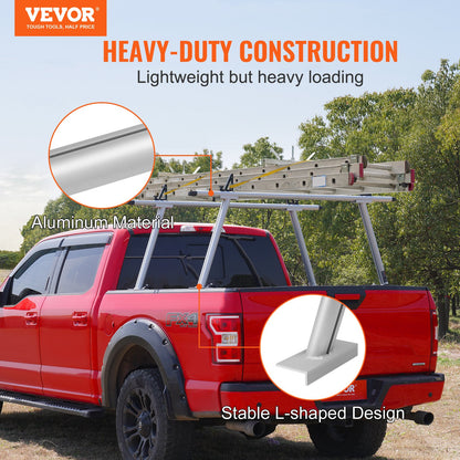 VEVOR Truck Rack Pick up Truck Ladder 71"x31" Size 800 lbs Capacity for Kayak