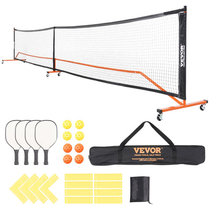 VEVOR 22FT Regulation Size Portable Pickleball Net System Multiple Accessories