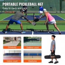 VEVOR 22FT Regulation Size Portable Pickleball Net System with Balls Paddles