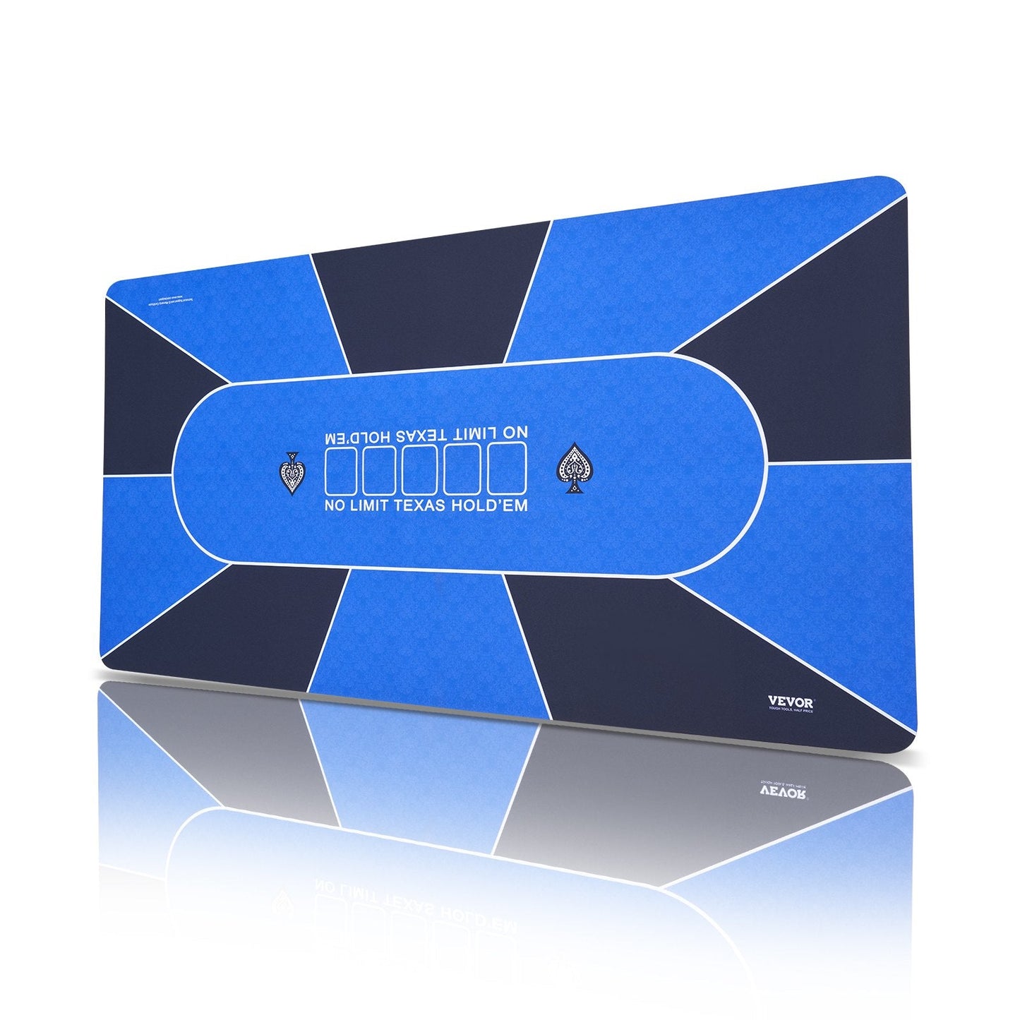 Foldable Blue Poker Table Top for 6-8 Players, 1.8 x 0.9 Meters, with Carry Bag