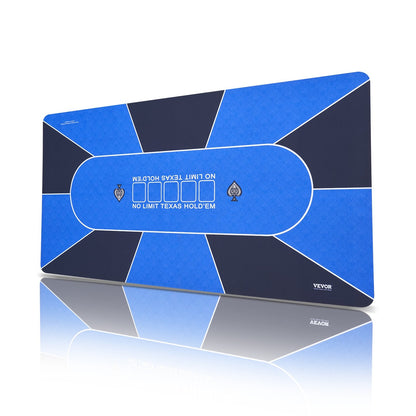 Foldable Blue Poker Table Top for 6-8 Players, 1.8 x 0.9 Meters, with Carry Bag