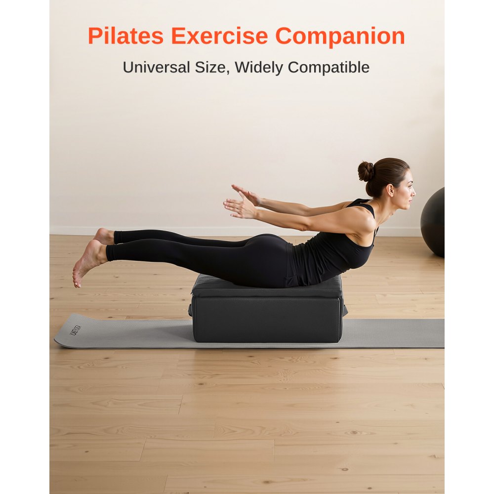 VEVOR Pilates Box for Reformer Pilates Equipment Accessory for Exercises Black