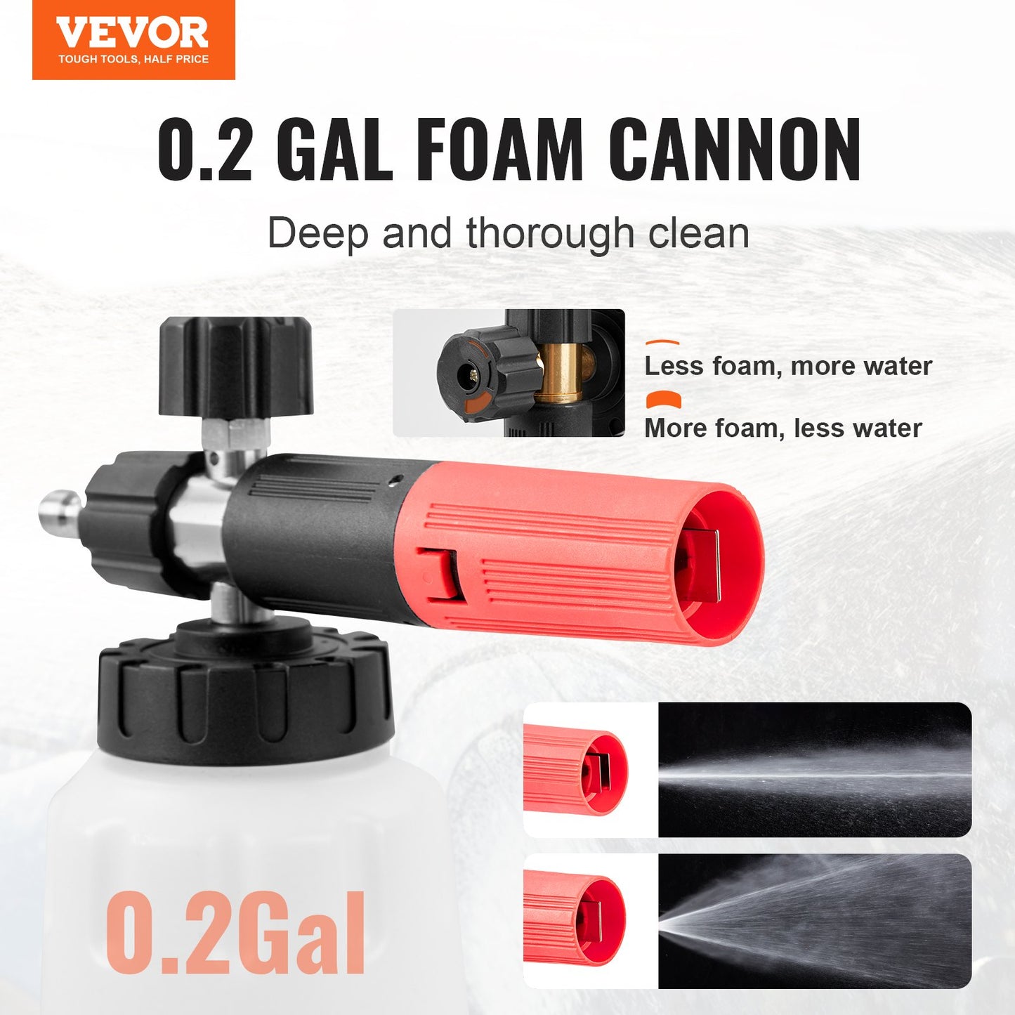 VEVOR Pressure Washer Gun Set, 0.22 Gal Foam Cannon, 4000 PSI Washer Spay Gun with