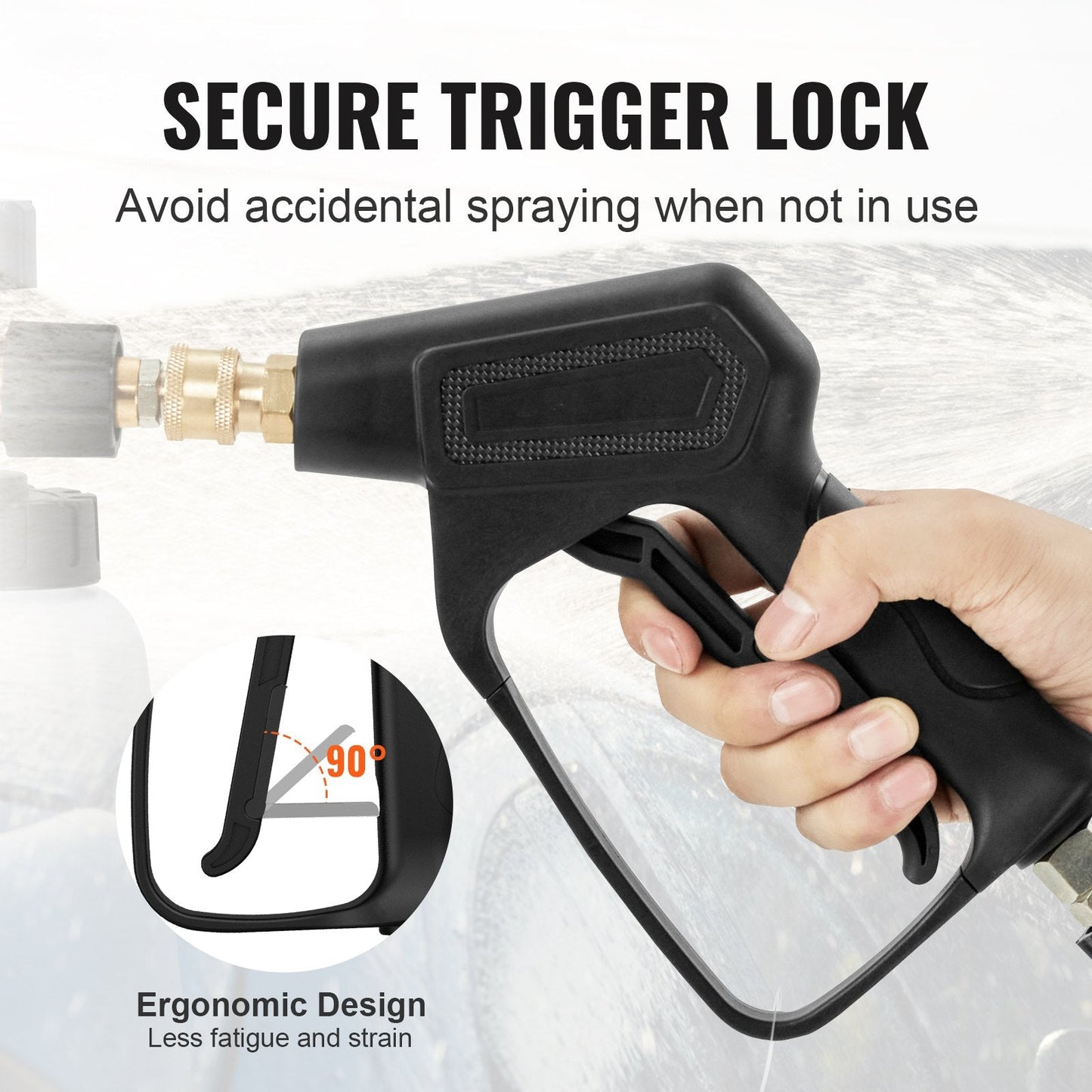 High-Pressure Washer Gun Set with Foam Cannon and 5 Nozzles, 4000 PSI