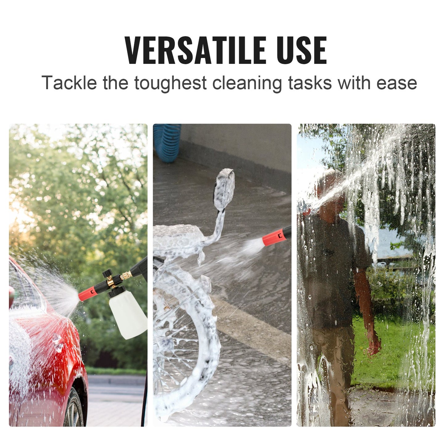 VEVOR Pressure Washer Gun Set, 0.22 Gal Foam Cannon, 4000 PSI Washer Spay Gun with