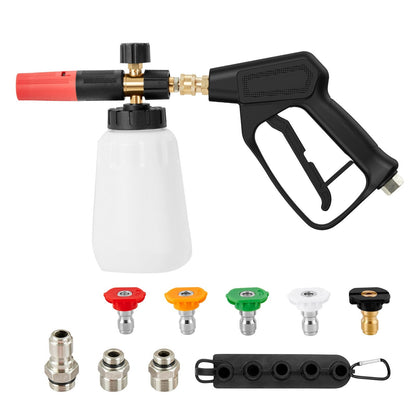High-Pressure Washer Gun Set with Foam Cannon and 5 Nozzles, 4000 PSI