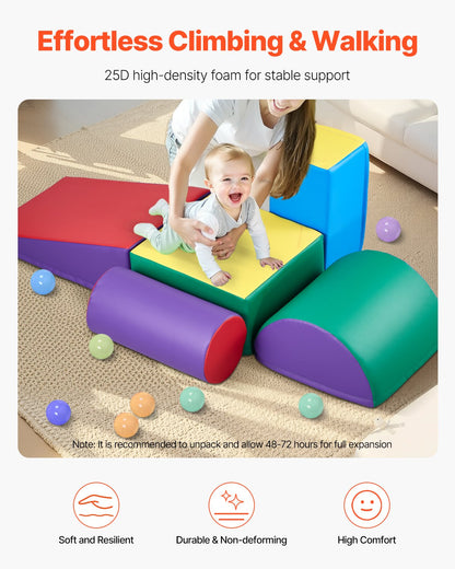 VEVOR Climbing Toys 5 Piece Foam Climbing Blocks for Toddlers and Preschoolers