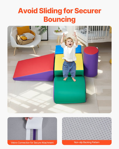 VEVOR Climbing Toys 5 Piece Foam Climbing Blocks for Toddlers and Preschoolers