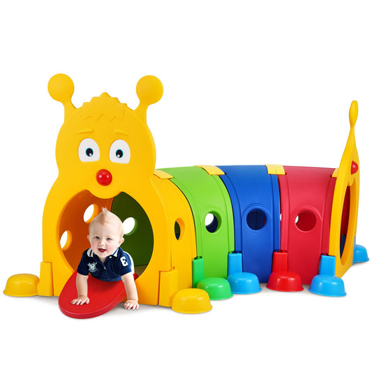 VEVOR Caterpillar Tunnel for Kids, Outdoor Indoor Climb and Crawl Through, Play