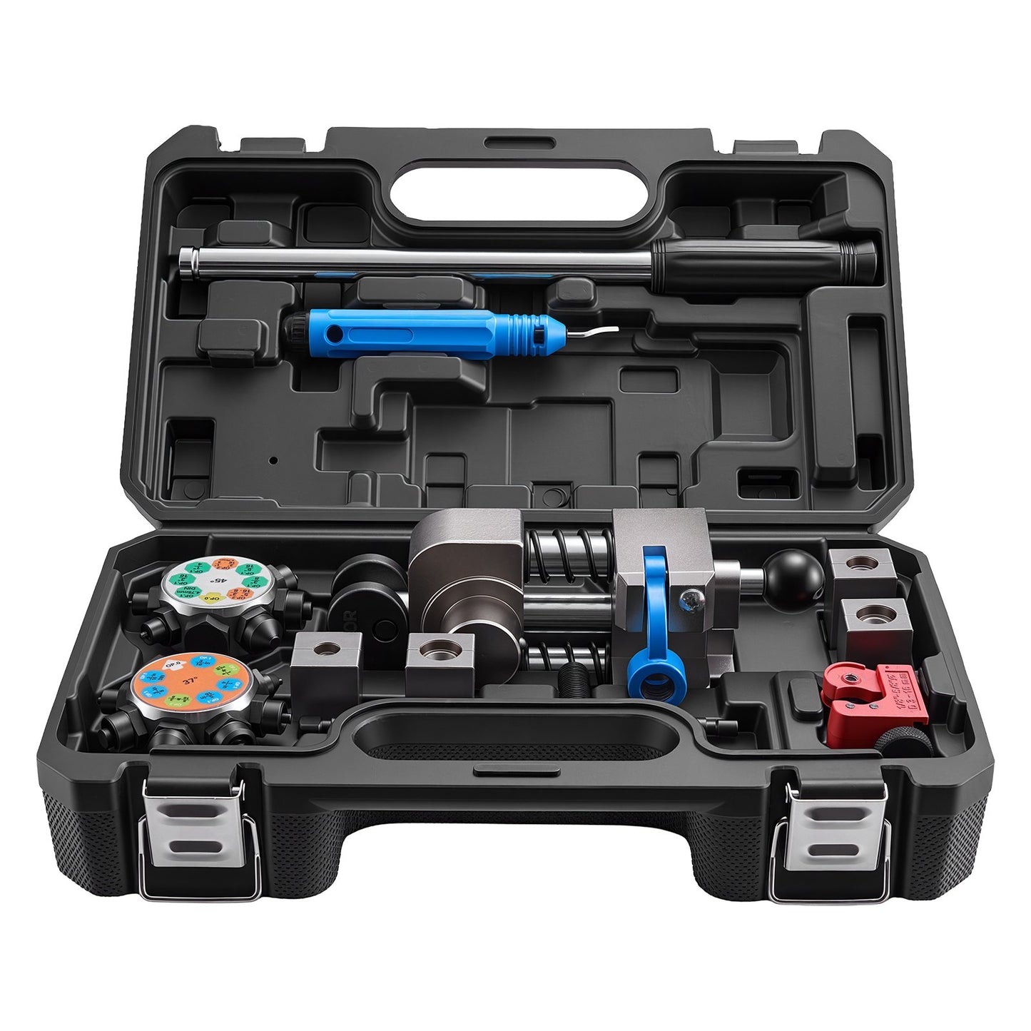 Professional Brake Line Flaring Tool, 45 & 37 Degree Double Flare Bubble Flare Tool Kit for 4.76mm, 6.35mm, 7.94mm, 9.52mm Copper Aluminum Thin Steel Tubes