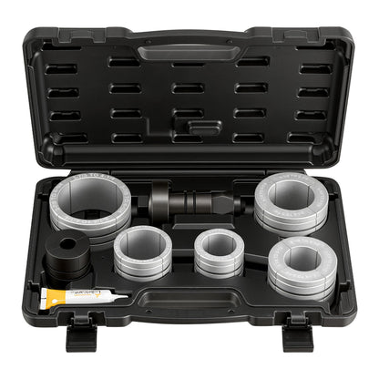 Exhaust Pipe Expander Tool Kit, 41.27mm - 107.95mm Exhaust Pipe Stretcher, Muffler Pipes Spreader with 7 Heavy-Duty Collects & Storage Case, Automotive Car Tool Kit for Tailpipes Tubes