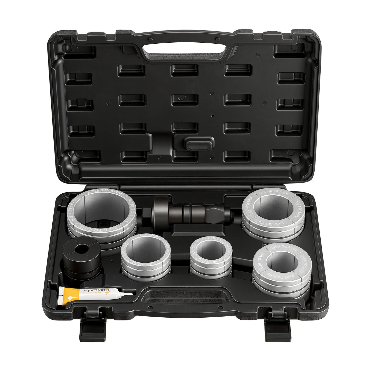 Exhaust Pipe Expander Tool Kit, 41.27mm - 107.95mm Exhaust Pipe Stretcher, Muffler Pipes Spreader with 7 Heavy-Duty Collects & Storage Case, Automotive Car Tool Kit for Tailpipes Tubes