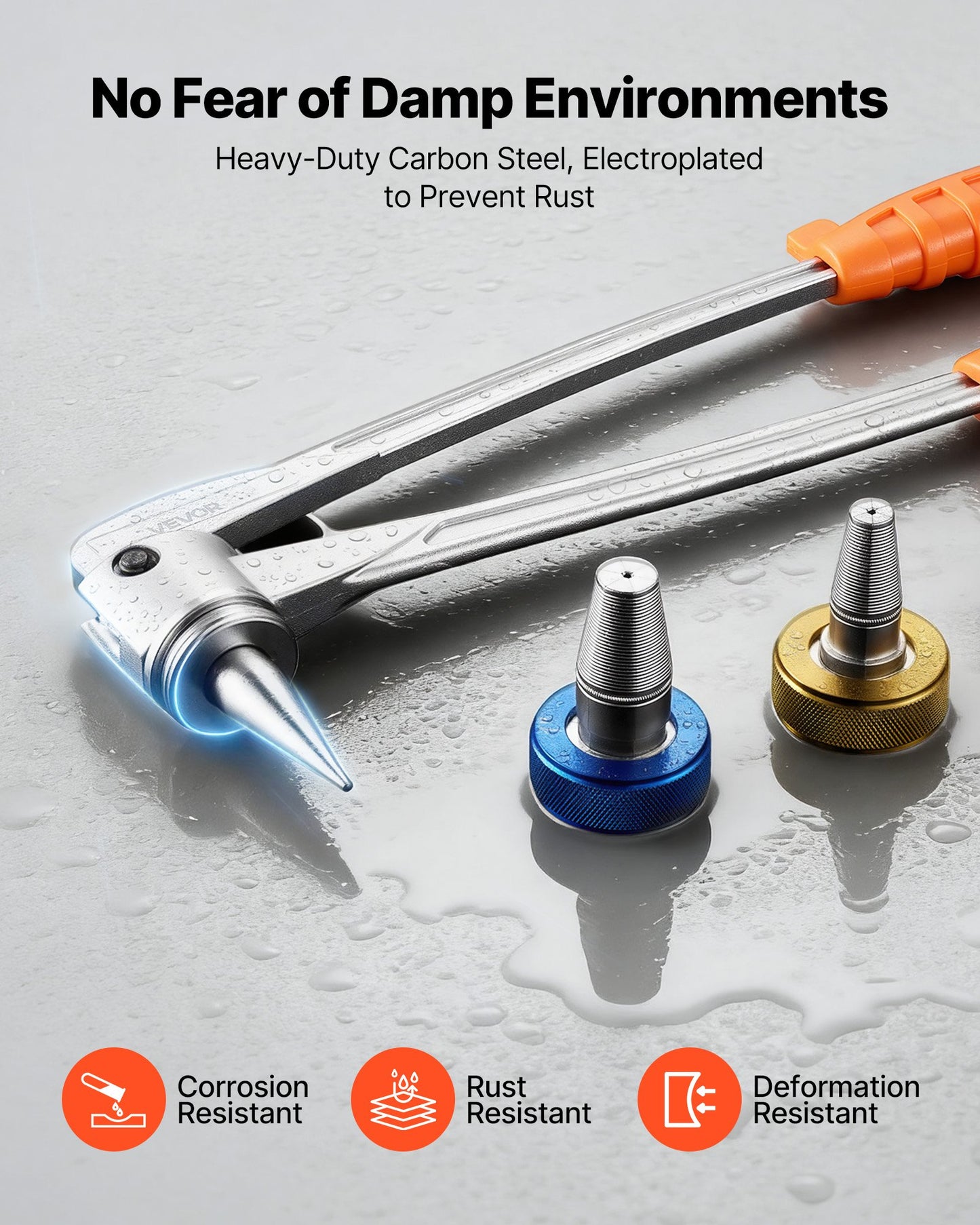 PEX Pipe Expander Tool Kit, Manual Tubing Expansion Tool for 9.52mm 12.7mm 19mm 25.4mm PEX Pipes - with 4 Expanding Heads, Pipe Cutter & Toolbox for Radiant Heating & Water Plumbing System