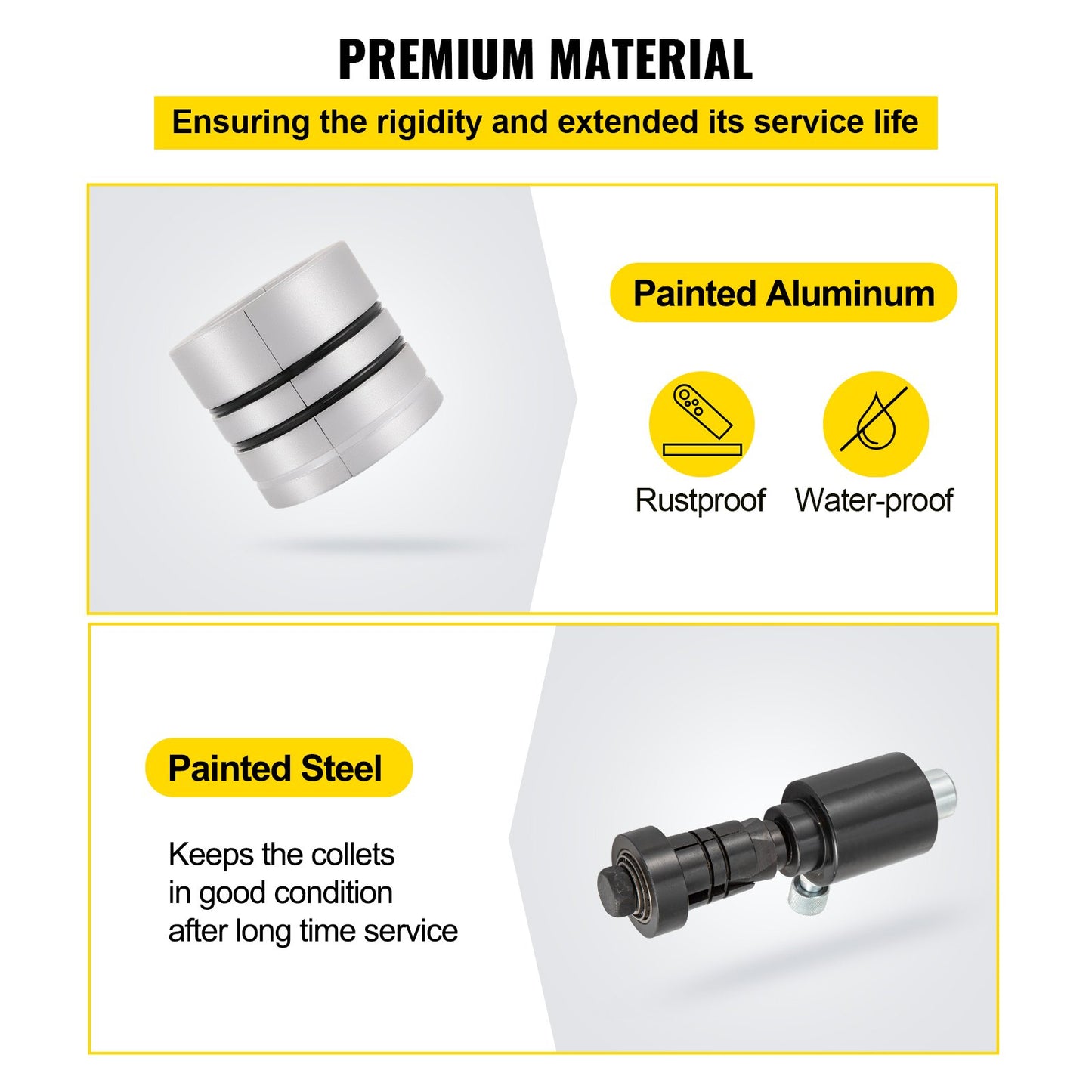 VEVOR Hydraulic Exhaust Pipe Expander, 1-5/8" to 4-1/4" size, 10 T Manual Hydraulic