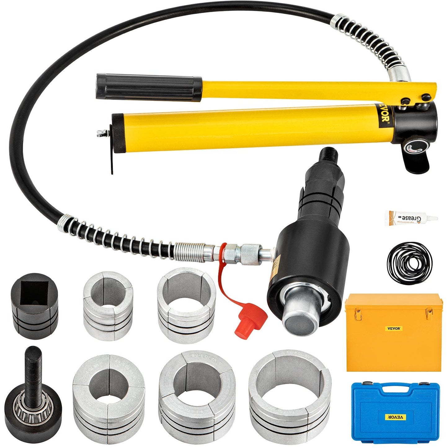 Manual Hydraulic Pipe Expander, 41mm to 108mm, 10 Ton with 4 Dies & Cases