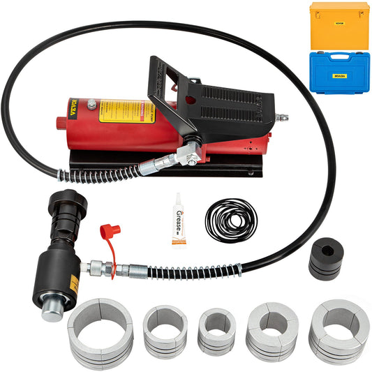 VEVOR Hydraulic Exhaust Pipe Expander, 1-5/8" to 4-1/4" Size, 10 T Pedal Pump Included