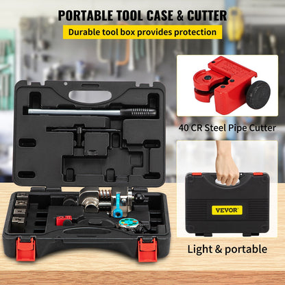 Brake Line Flaring Tool: 45° Flares for Various Tube Sizes, Car Repair Compatible