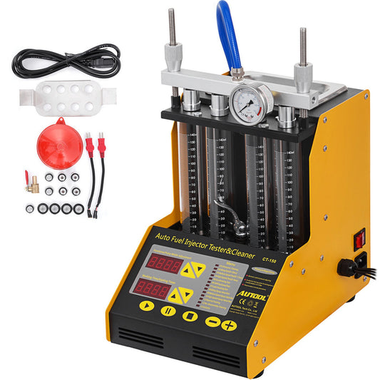 CT150 Auto Fuel Injector Cleaner Tester 4 Cylinder Car Motorcycle Fuel Cleaning
