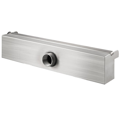 Waterfall Pool Fountain 30 x 11.5 x 8 cm Rectangular Pool Fountain Constructed Stainless Steel Swimming Pond Waterfall Blade Cascade for Garden Pond Indoors And Outdoors