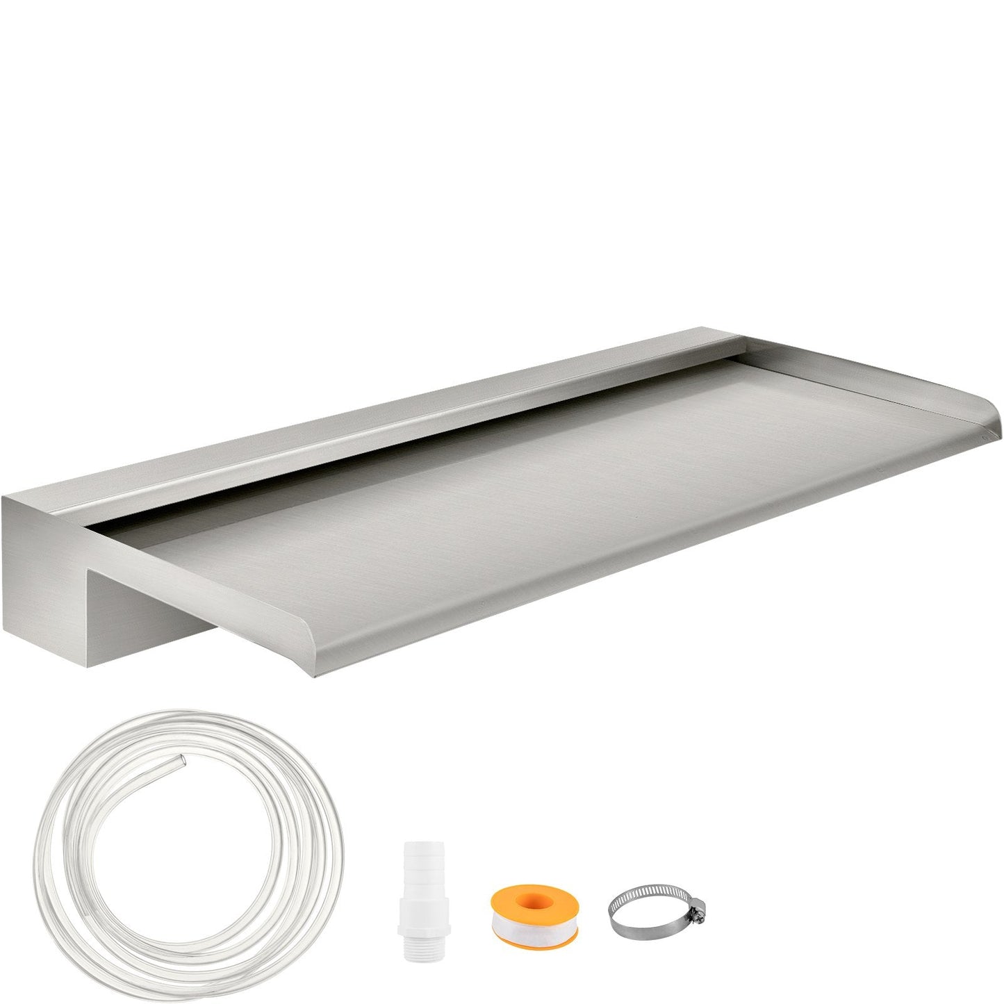Stainless Steel Waterfall Spillway, 600mm Cascade Fountain for Gardens