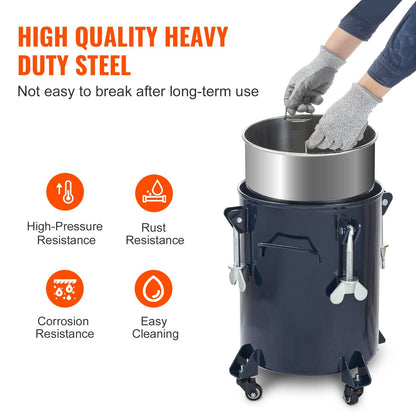 30L/8gal Air Paint Pressure Pot Tank with Manual Mixing for Industrial Use