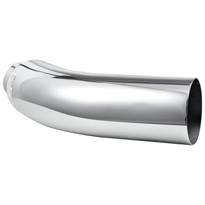 Elbow Exhaust Tip, 101.6mm Inlet, 152.4mm Outlet, 584mm Overall Length, Chrome Turn Down Exhaust Tip with Clamp for Truck/Sedan/Sports Car/SUV, Chrome Structure for High Temperature Resistance