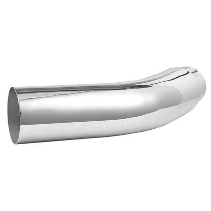 Elbow Exhaust Tip, 101.6mm Inlet, 127mm Outlet, 584mm Overall Length, Chrome Turn Down Exhaust Tip with Clamp for Truck, Sedan, Sports Car, SUV, Chrome Structure for High Temperature Resistance