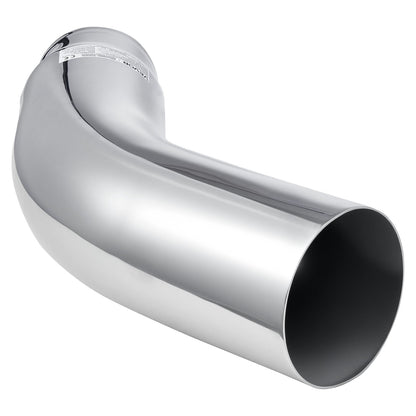 Elbow Exhaust Tip, 127mm Inlet, 152.4mm Outlet, 584mm Overall Length, Chrome Turn Down Exhaust Tip with Clamp for Truck, Sedan, Sports Car, SUV, Chrome Structure for High Temperature Resistance