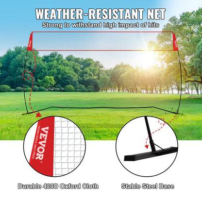 VEVOR Freestanding Volleyball Training Net for Indoor or Outdoor Use, Adjustable