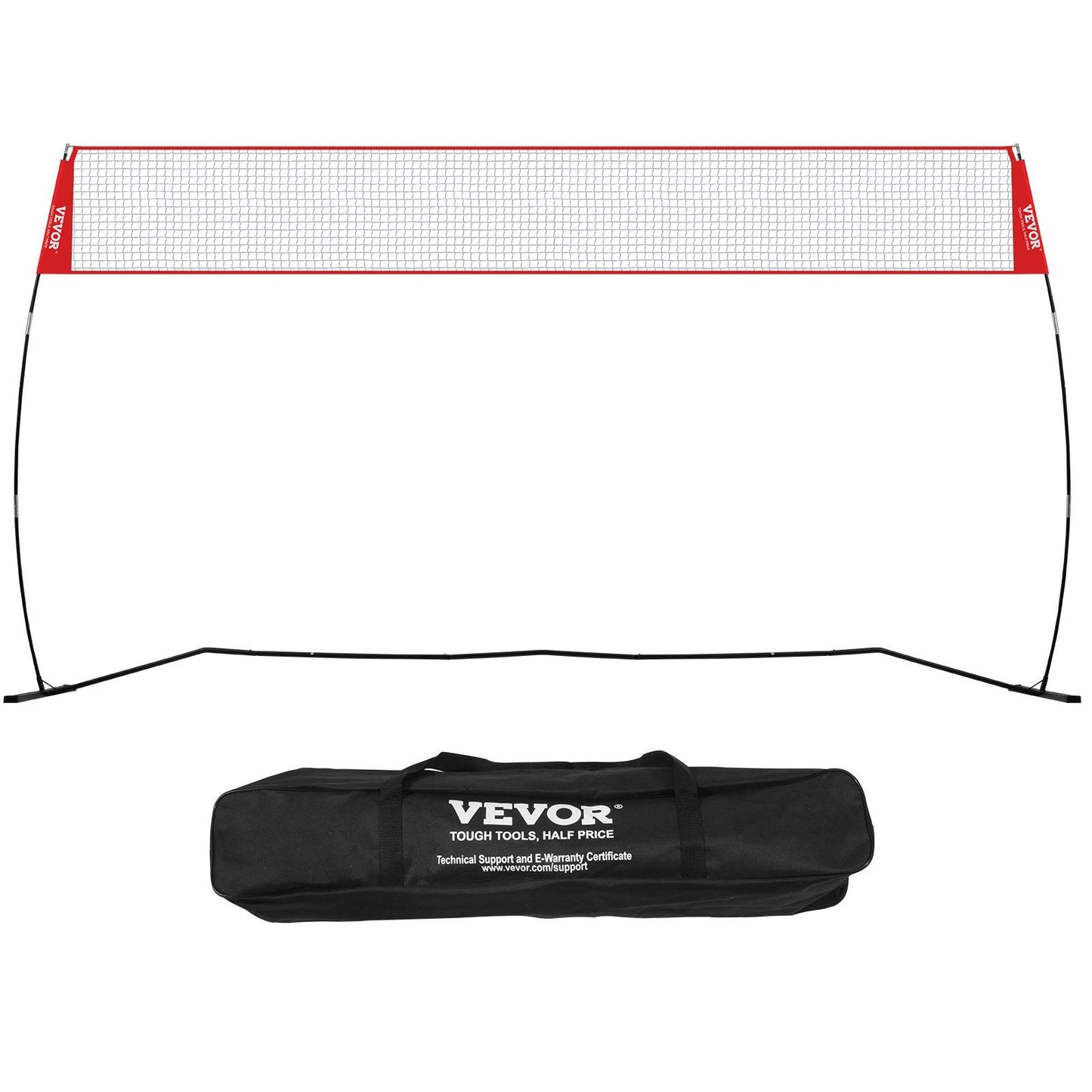 Freestanding Volleyball Training Net, Adjustable Height, Portable 4.3-Meter System