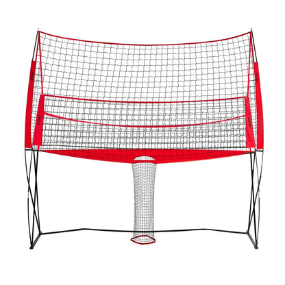 VEVOR Volleyball Training Net System 3700x3460mm Portable Practice Equipment Indoor Outdoor