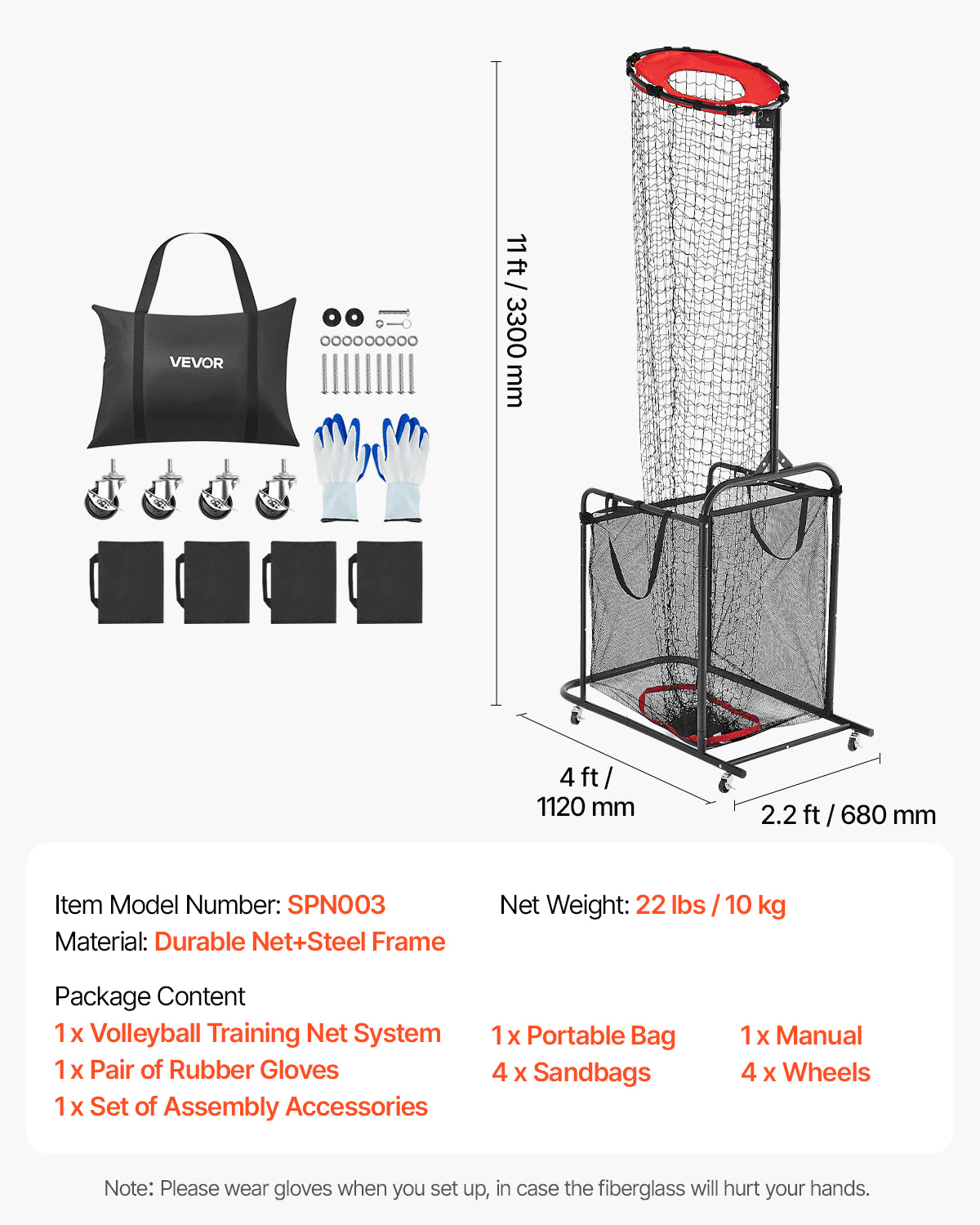 Volleyball Setter Training Equipment, Angle and Height Adjustable Volleyball Trainer, Portable Practice Net with Cart, Wheels, Carrying Bag, Indoor Outdoor Target Net for Serving Spiking Setting