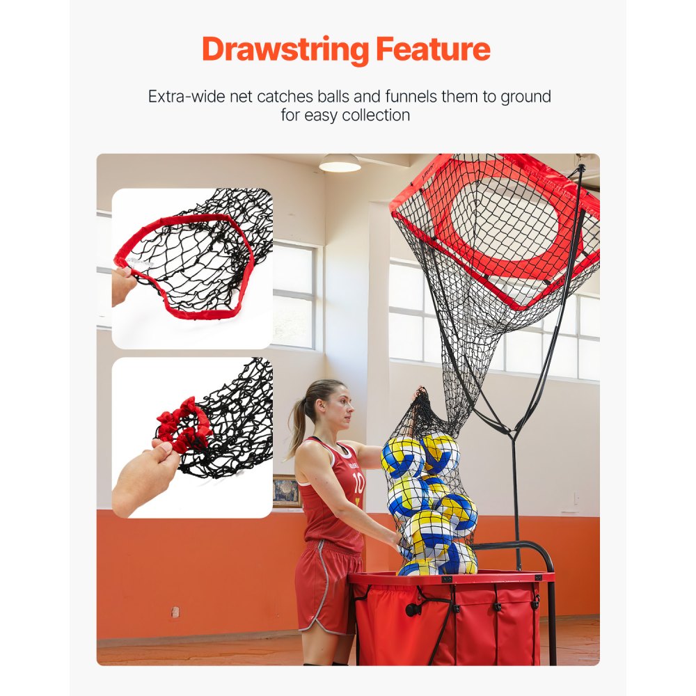 VEVOR Volleyball Setter Training Equipment Trainer Net Angle Height Adjustable