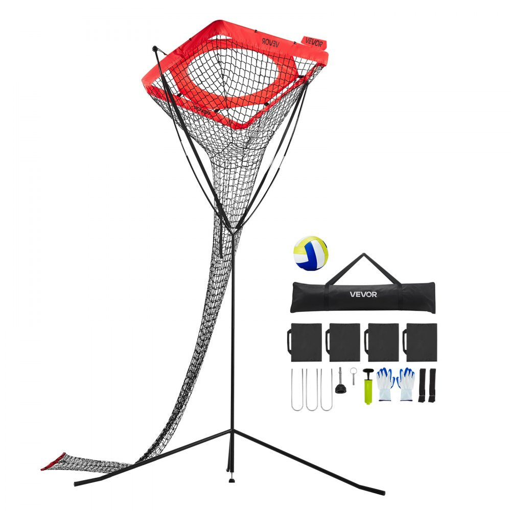 VEVOR Volleyball Setter Training Equipment Trainer Net Angle Height Adjustable