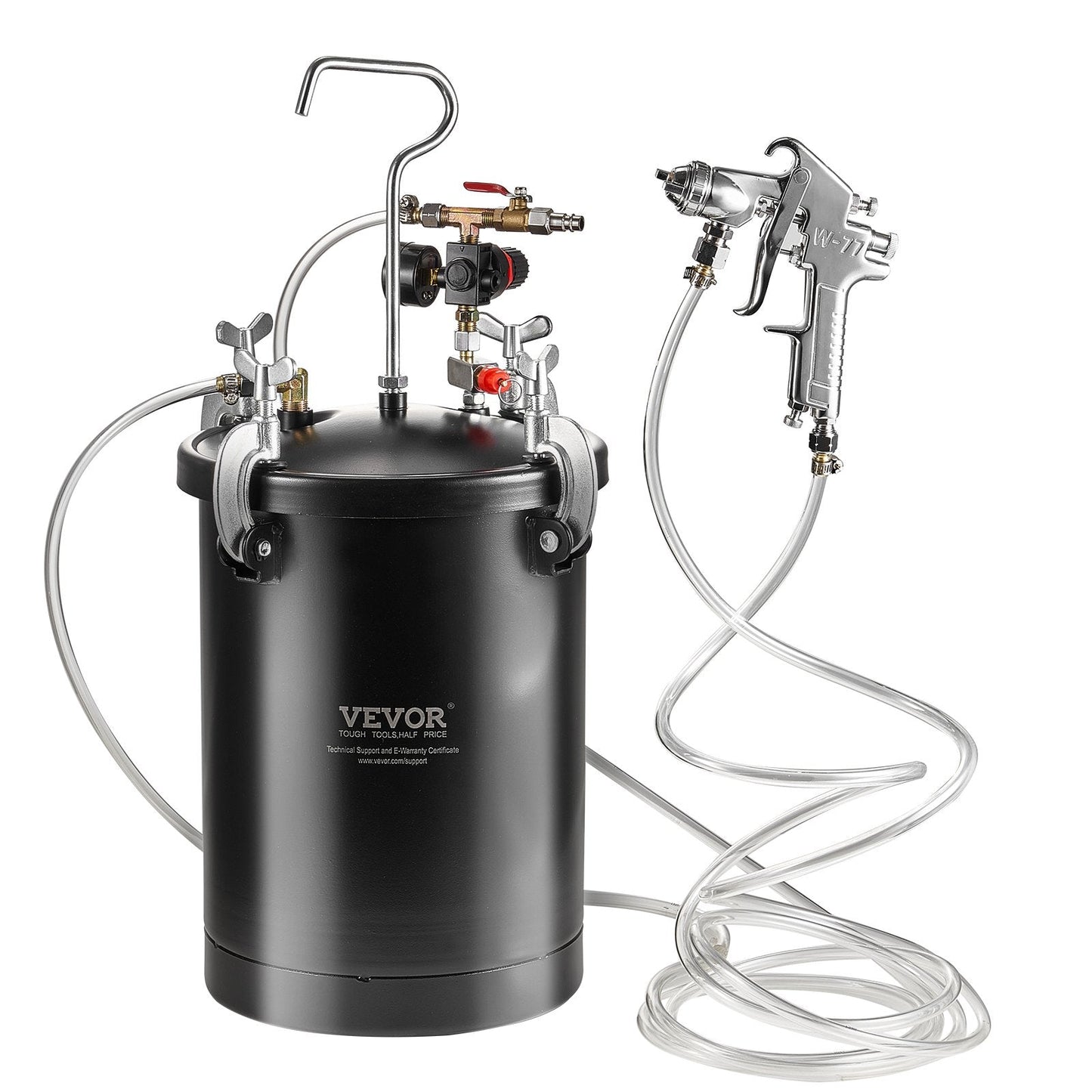 15L Spray Paint Pressure Pot Tank with Spray Gun & Pressure Gauge, 9.5 kg