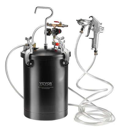 15L Spray Paint Pressure Pot Tank with Spray Gun & Pressure Gauge, 9.5 kg