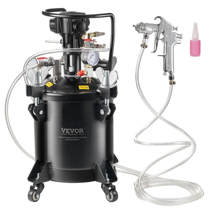 10L Spray Paint Pressure Tank with Automatic Stirring, 70 PSI, High-Pressure Steel