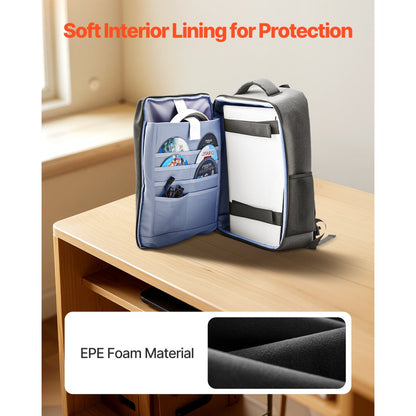 VEVOR PS5 Backpack Dual Shoulder Travel Bag for Playstation 5 PS5 Slim Nylon