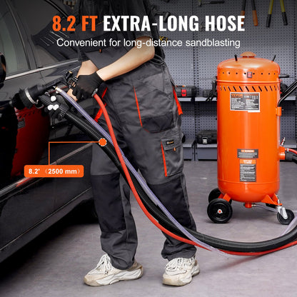 VEVOR 28 Gallon Vacuum Sand Blaster, Dustless Sandblaster with Built-in 1200W Vacuum